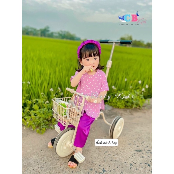 Bà Ba Lụa Cho Bé, Bà Ba Chấm Bi Bé Gái 3 Màu