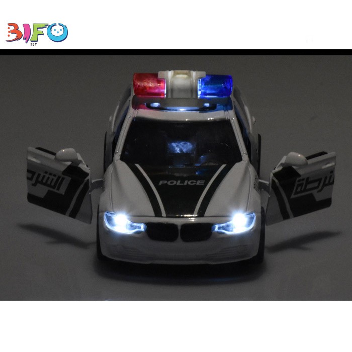 Mô hình xe cảnh sát hợp kim 1:32 có nhạc có đèn đồ chơi cho bé cực ngầu