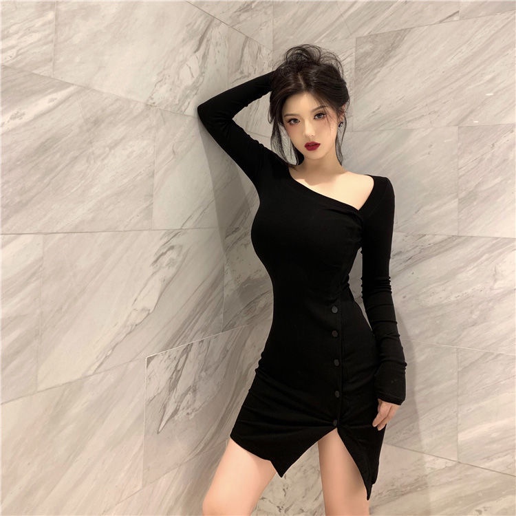 Váy Thun Body Ôm Eo Với Nút Cúc Xẻ Đùi Sexy Cho Các Nàng | BigBuy360 - bigbuy360.vn