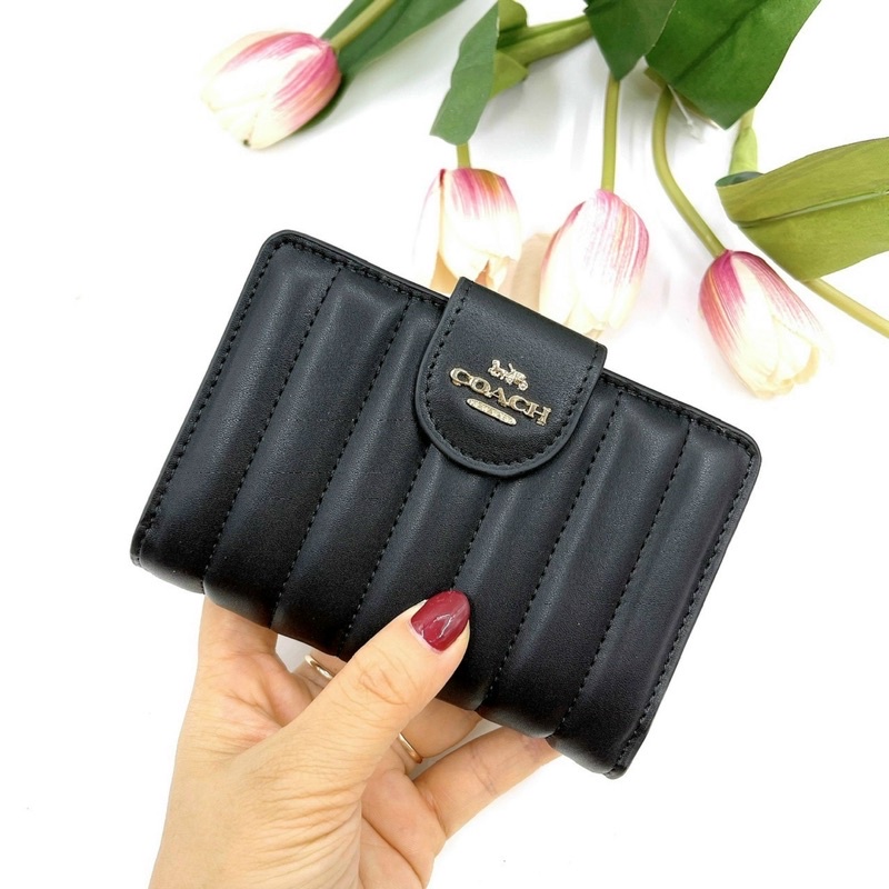 Ví Coach Medium da chần full 3 màu