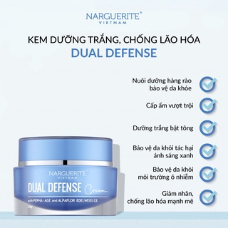Kem dưỡng trắng, chống lão hóa dual defense narguerite 30g - date 06/2024