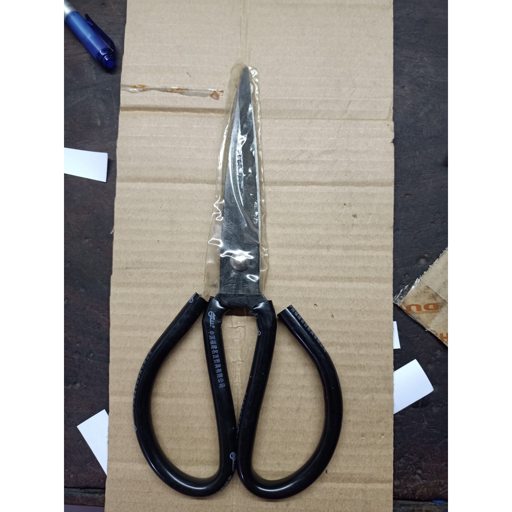 KÉO THÉP CÁN DA XANH - ĐEN P1 LỚN (MŨI KÉO DÀI 11CM)