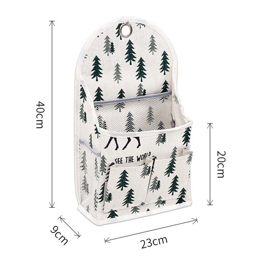 GIOVANNI 1Pc Hanging Storage Bag Waterproof Home Storage Hanging Pocket With Hook Container Sundries Storage Dorm for Phone Book Magazine Room Bedside Storage