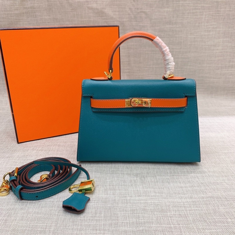 Túi xách nữ Hermes HM Kelly size 22 và 25 chất liệu da thật cao cấp nhập khẩu bản phối màu cực thời trang