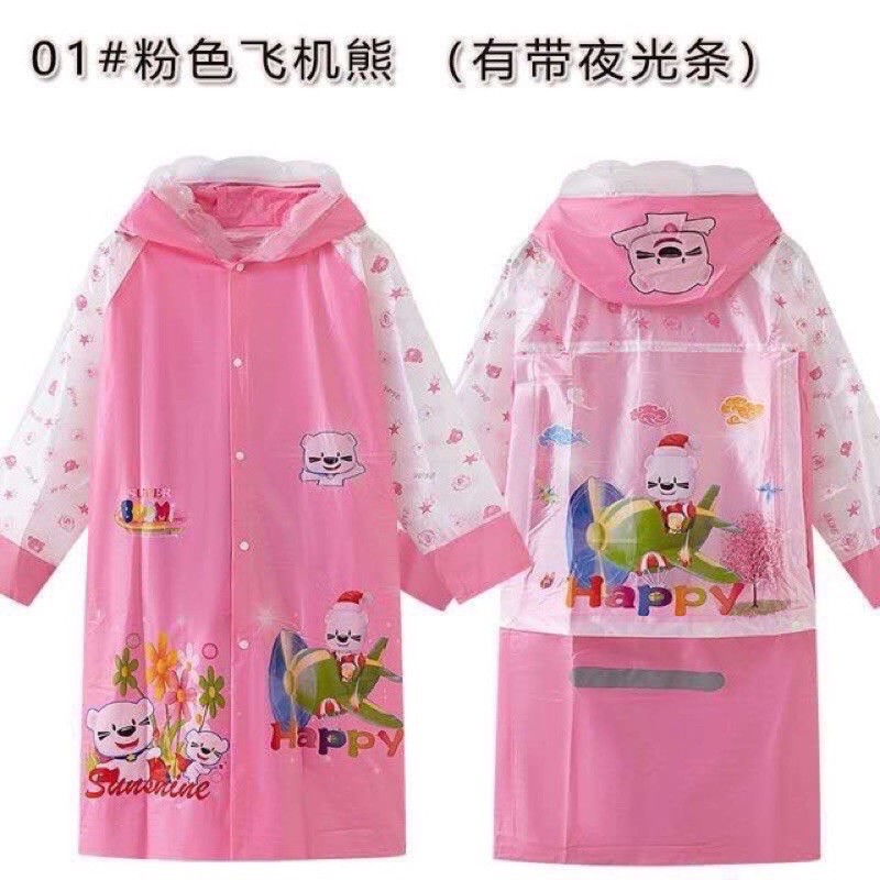 Áo Mưa Chống Thấm Nước Hình Ngộ Nghĩnh Dễ Thương Cho Bé