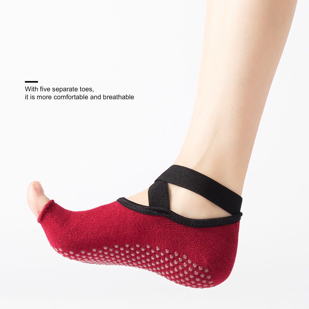 Tất Hở Ngón Tập Múa Ba Lê Thoáng Khí Chống Trượt Cho Nữ