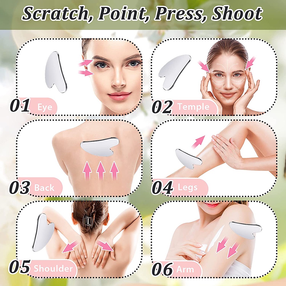 Dụng Cụ Mát Xa Cạo Gió Bằng Thép Không Gỉ Mềm Mại