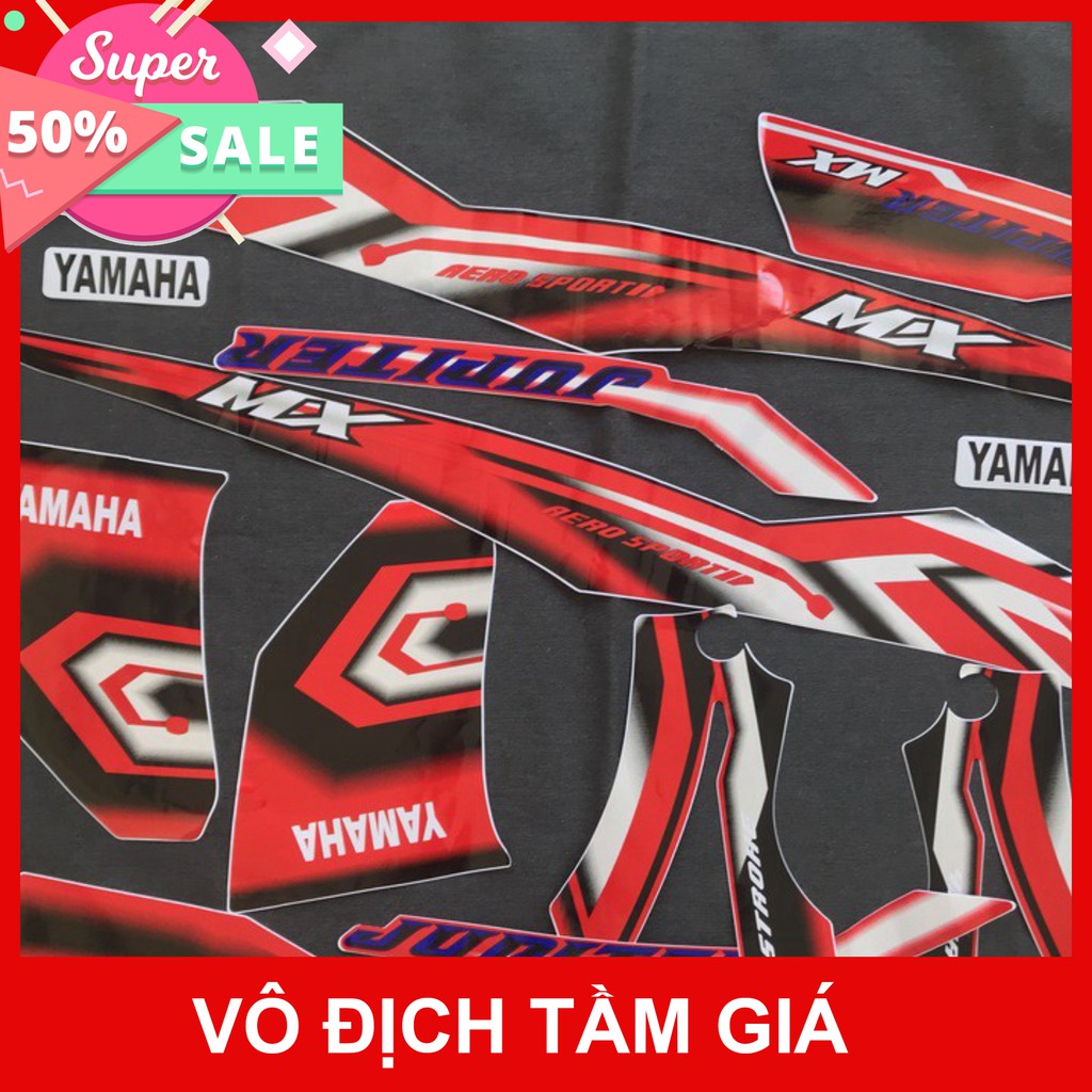 [GIÁ GỐC] TEM DÁN XE MÁY YAMAHA JUPITER MX ZIN MÀU ĐỎ