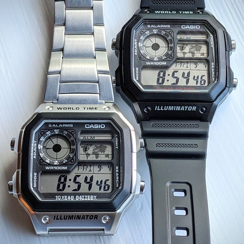 Đồng hồ dây nhựa Casio Nam AE-1200 chính hãng bảo hành 1 năm Pin trọn đời