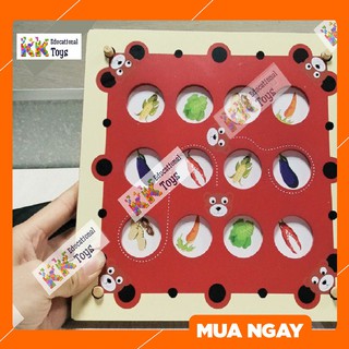 Đồ chơi giáo dục: Trò chơi rèn luyện trí nhớ - Wooden memory game - KKstore