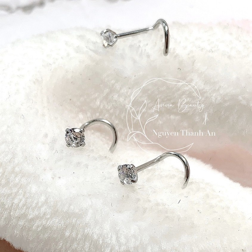 1 Chiếc khuyên mũi đá C 20G JOLLY bằng thép y tế xỏ khuyên Piercing