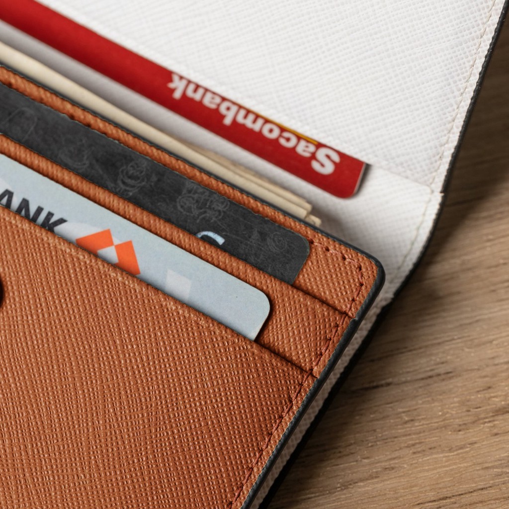 VÍ MINI ĐỰNG THẺ NỮ Bóp Nhỏ Gọn Cardholder KATE Da Saffiano Nhập Khẩu Cao Cấp Chống Thấm Nước | BigBuy360 - bigbuy360.vn