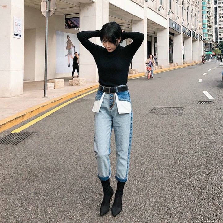 Quần jeans kiểu mặc ngược cá tính Mã: QD2138