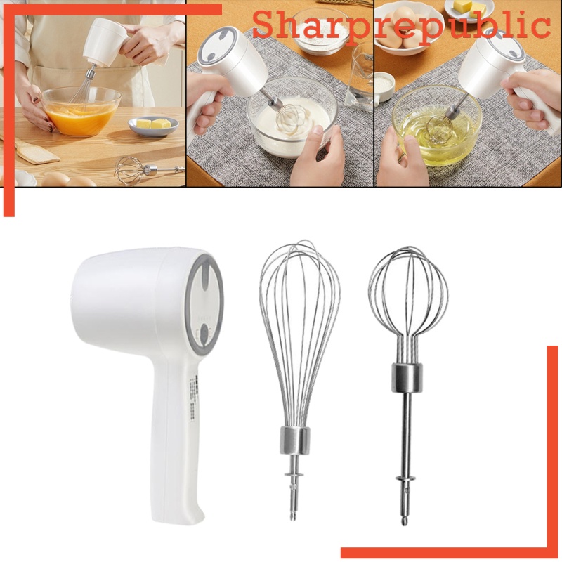 [SHARPREPUBLIC]Hand Food Mixer Power Egg Beater Foamer Baking Bread Maker Plastic Body