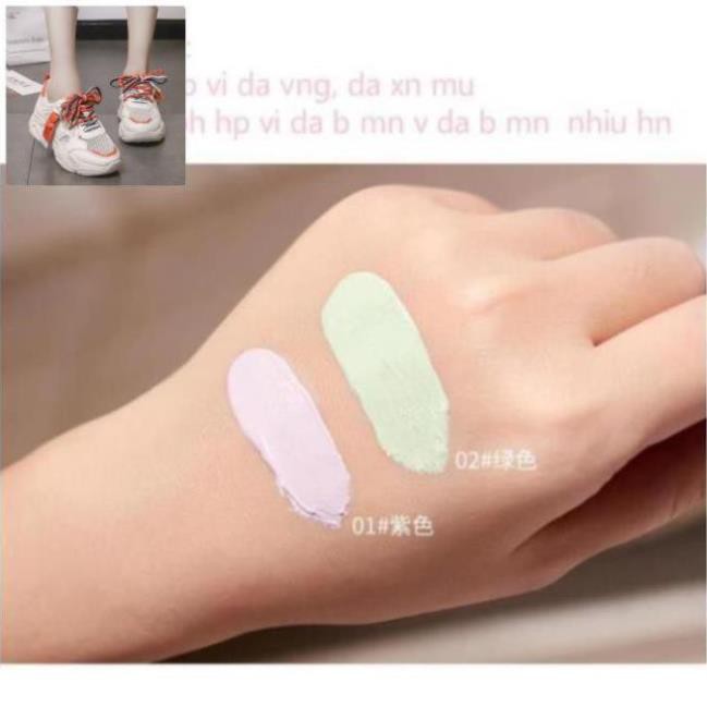 L94 -  Kem nền dạng lỏng không thấm nước Chống mồ hôi màu tím màu xanh lá | BigBuy360 - bigbuy360.vn
