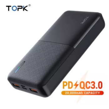 Sạc Dự Phòng TOPK I2009/l2009Q 20000mAh Cổng USB Kép Thiết Kế Nhỏ Gọn Tiện Lợi Cho Xiaomi Samsung iPhone 4.8