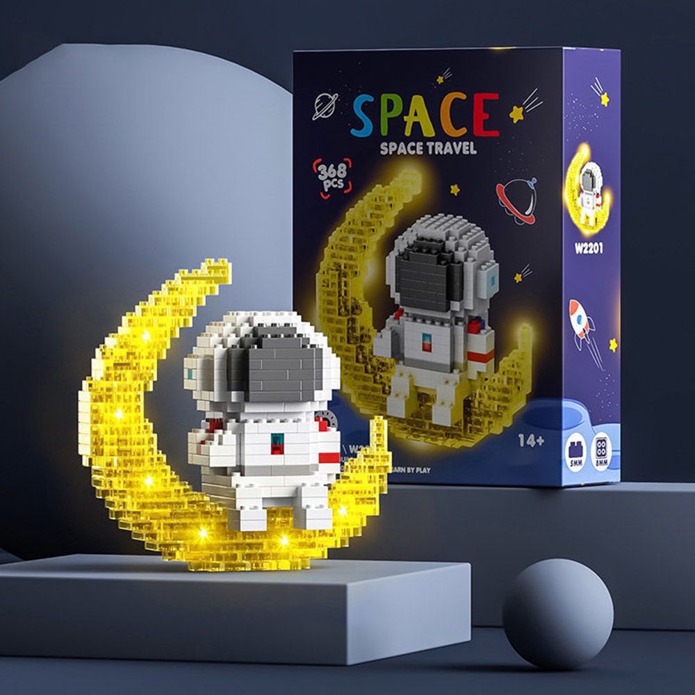 Đồ chơi L.E.G.O Nano 3D phi hành gia có đèn, rèn khả năng kiên trì, sáng tạo và làm trò xả stress rất hiệu quả