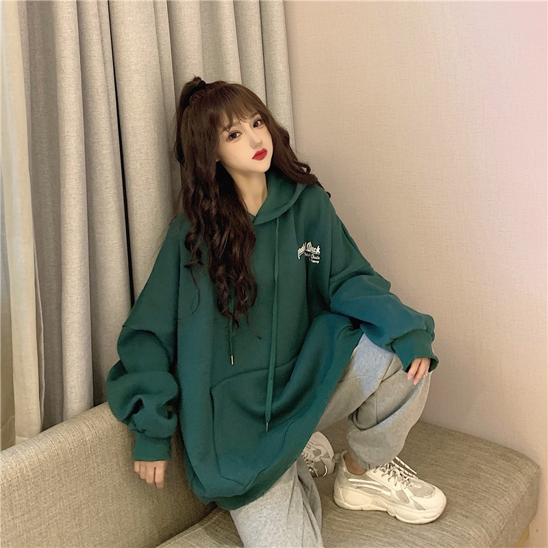 Áo hoodie nữ form rộng, áo nỉ hoodie nữ form rộng có mũ unisex thời trang ulzzang hàn quốc học sinh đi học | BigBuy360 - bigbuy360.vn