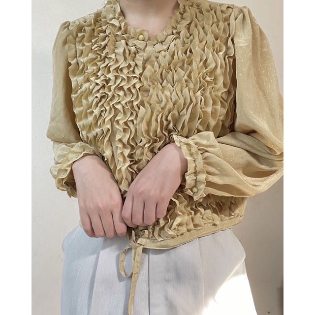 Sơ mi vintage bèo nhún