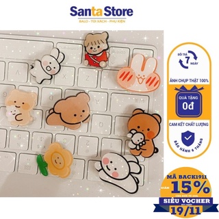 Pin cài balo túi xách, huy hiệu ghim cài áo, stick charm gắn cặp hoạt hình anime cute dễ thương đáng yêu SANTA STORE