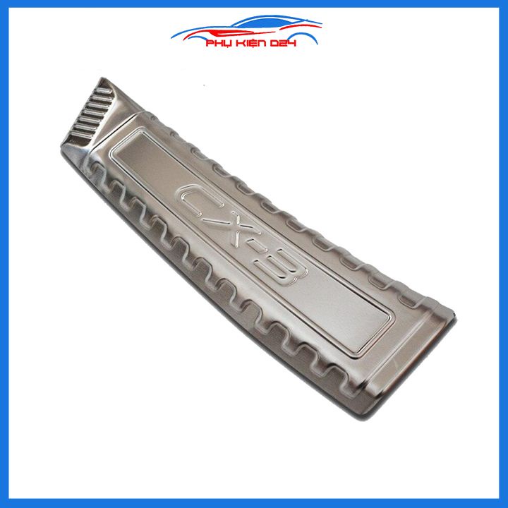 Ốp chống trầy cốp Mazda CX3 2021-2022 Inox mạ crom sáng bóng