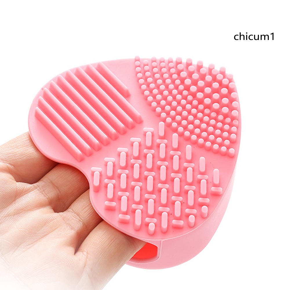 [Hàng mới về] Cọ siliocn dùng để vệ sinh cọ trang điểm hình trái tim