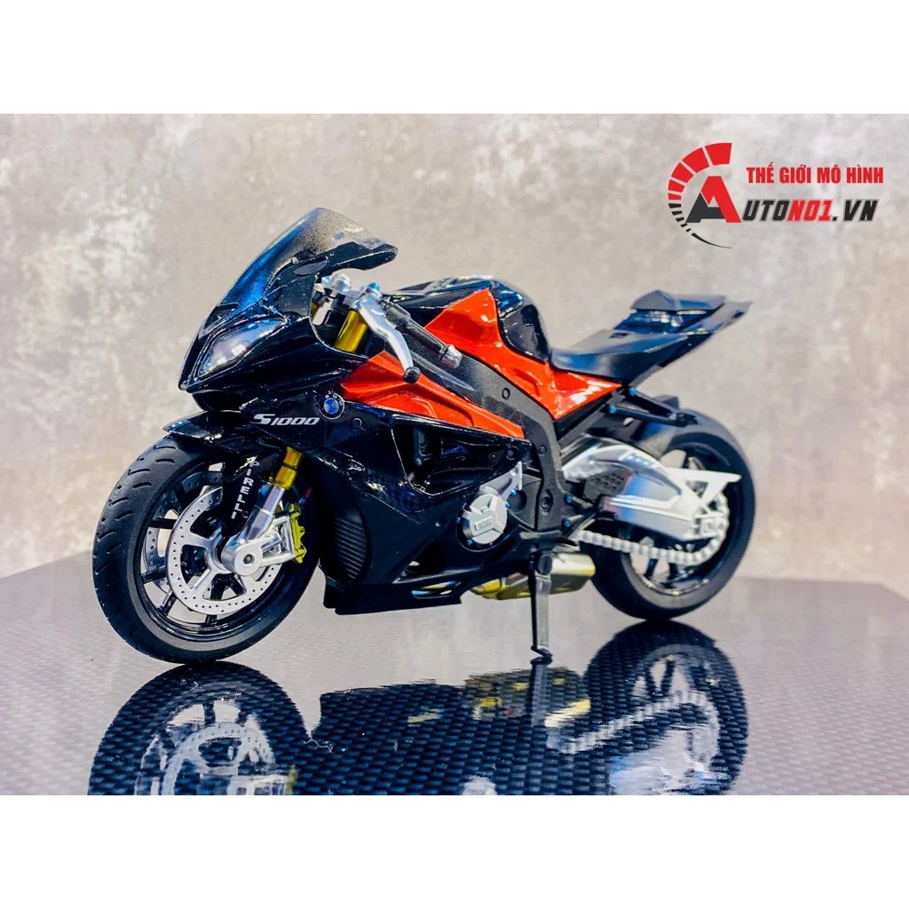 MÔ HÌNH XE BMW S1000RR BLACK RED - ĐỘ PÔ SC AUTONO1 D136