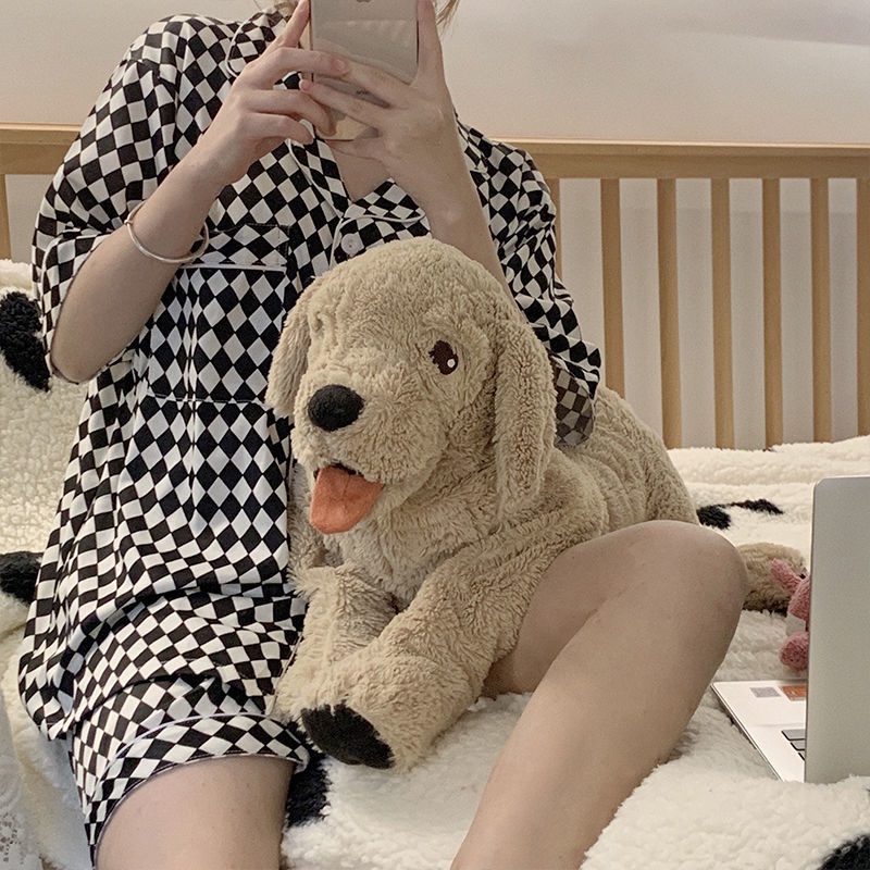 New Korean pajamas summer short-sleeved thin suit loose version of student large size princess home style summer dress