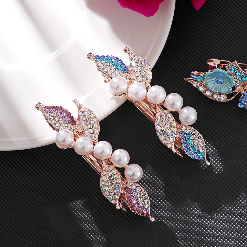 Băng đô cài tóc đính hạt giả ngọc trai