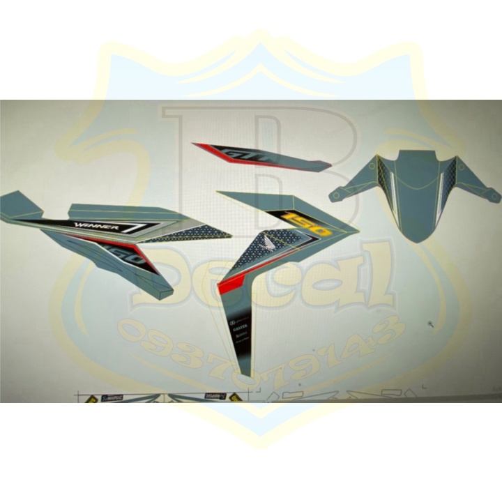 ( Quí khách vui lòng mang ra tiệm cho thợ dán ) Tem winner xám xi măng