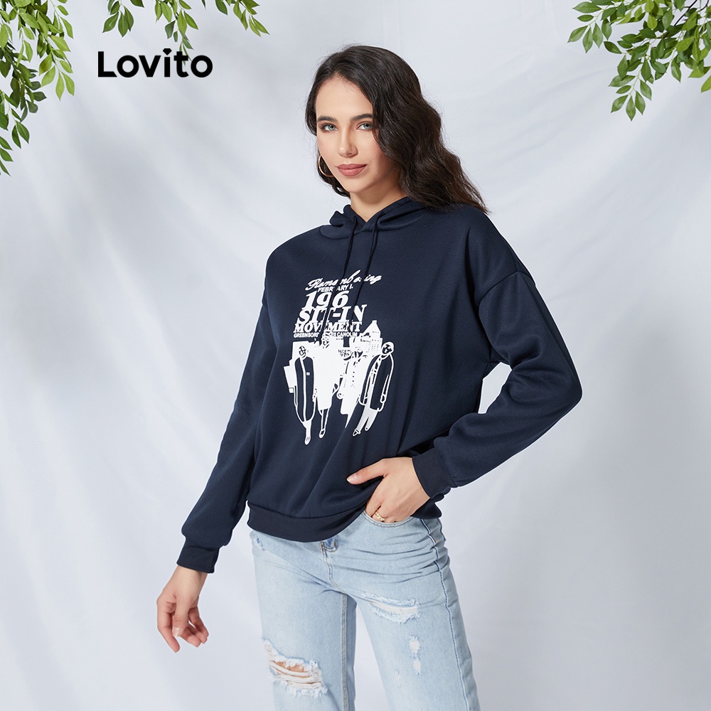 Áo khoác nỉ mũ trùm dây rút hình nhân vật Lovito L09074 (xanh nước biển)
 | BigBuy360 - bigbuy360.vn