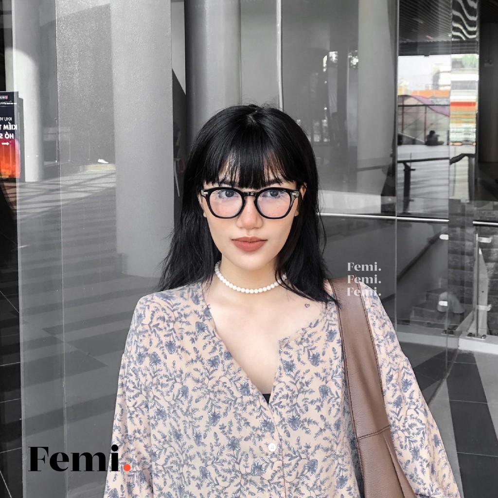 Gọng kính cận tròn Femi Bora chính hãng mắt kính cận nam nữ cao cấp | BigBuy360 - bigbuy360.vn
