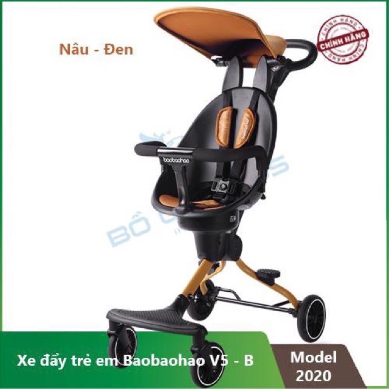 Chính Hãng Baobaohao, Rẻ Nhất, xe đẩy đi bộ, xe đẩy gấp gọn V3, V3Plus, V5, V5B