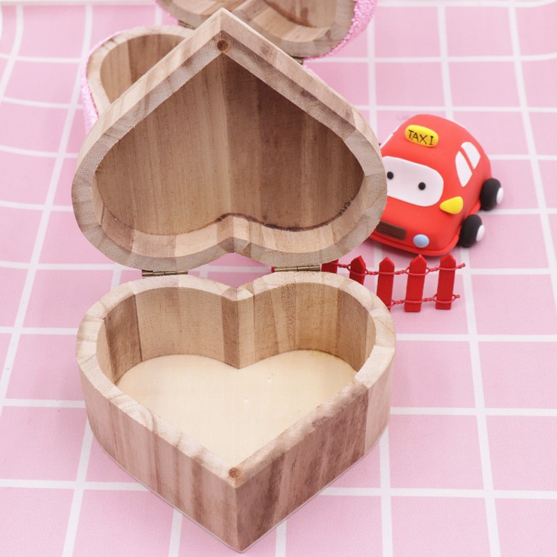 Children's handmade DIY snowflake mud resin clay ultra light clay color mud white embryo wooden accessories paulownia love wooden box