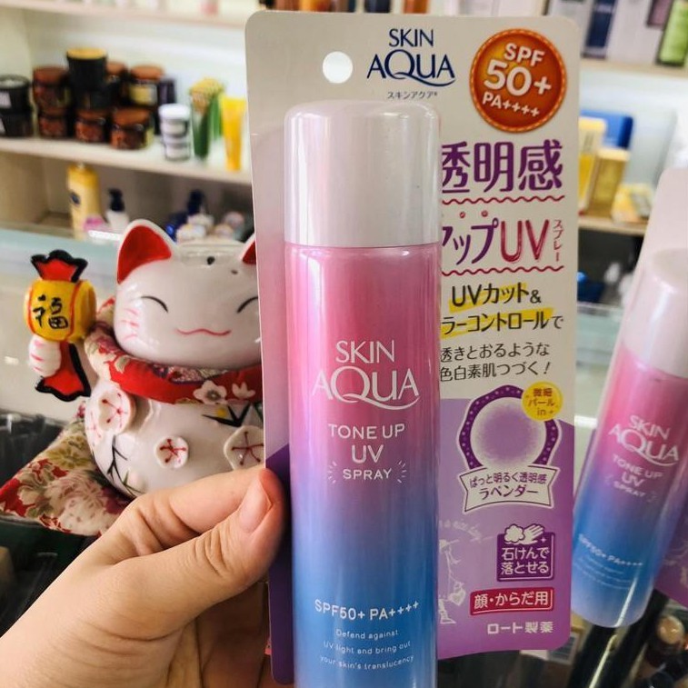 Xịt Chống Nắng SKIN AQUA Tone Up UV SPF50+ PA++++ Lọ 70g