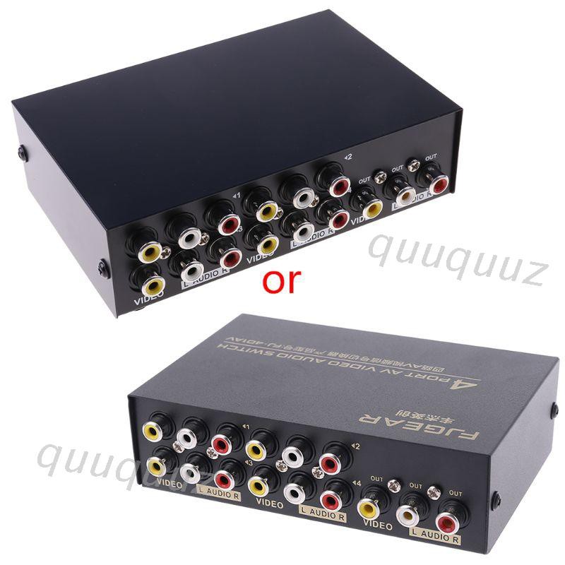 Hộp Chia 4 Cổng Av Audio Video Rca 4 Vào 1 Ra