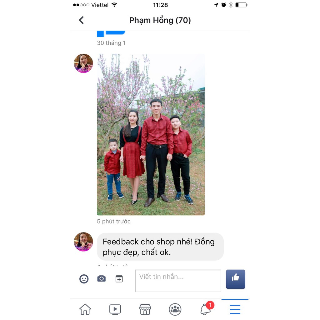 Set Sơ Mi Váy Gia Đình FIGTREE Caro Đỏ Mã 167 Kèm Feedback Khách Hàng Cực Xinh