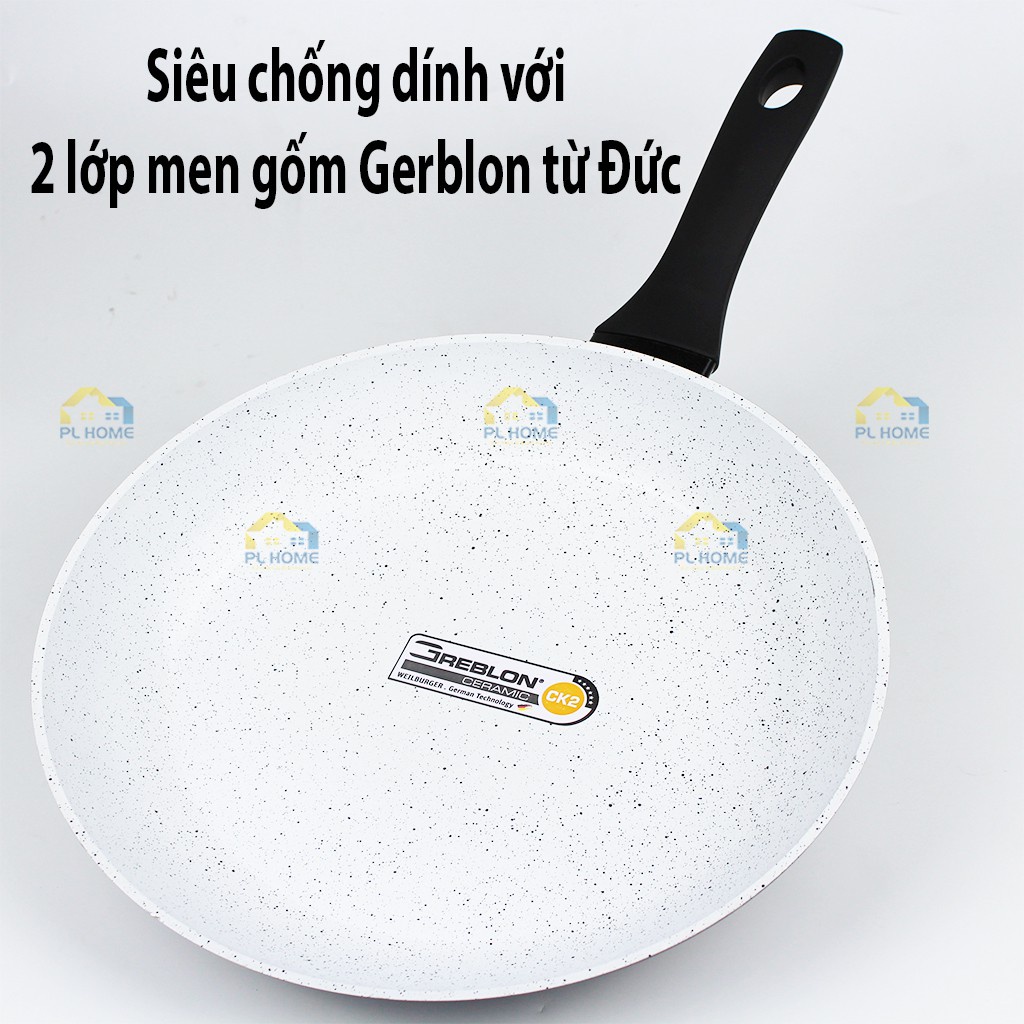 Chảo từ Rapido Size 26cm Men gốm nhập khẩu Đức, chảo đúc nguyên khối siêu bền