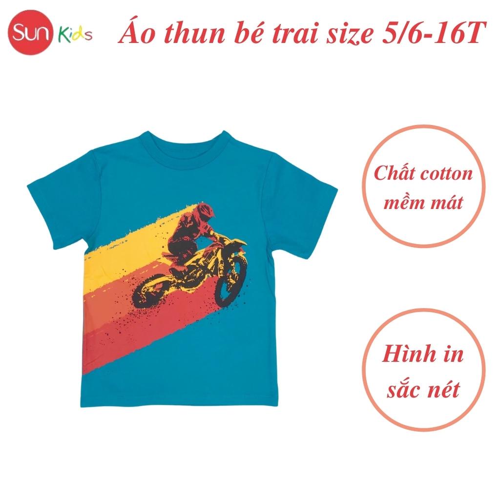 Áo thun bé trai xuất xịn, áo phông cho bé trai, chất cotton, size 4-16 tuổi,  - SUNKIDS1