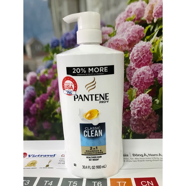 Dầu gội và dầu xả pantene 900ml (nhập khẩu mỹ )