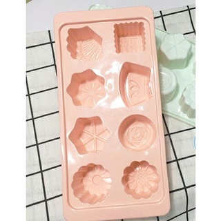 Khay Đá, Khuôn Làm Đá Làm Thạch 8 Viên Nhựa Dẻo Cao Cấp 6921