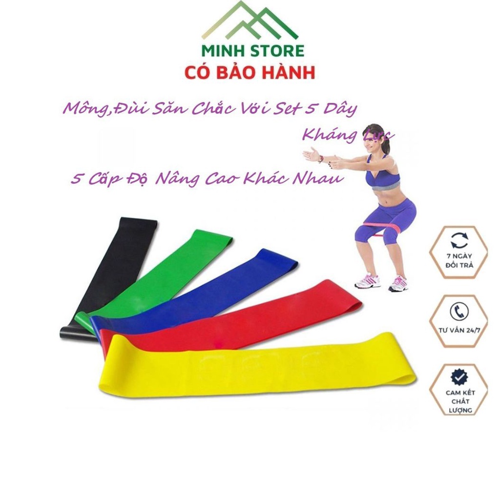 Dây Kháng Lực Tập Mông Mini Band,Dây Đàn Hồi Tập GYM,Chăm Sóc Sức Khỏe