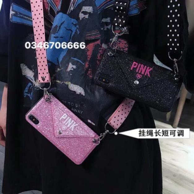 Ốp ví lưng nhũ kim tuyến PINK ip6/6 p/7/7 p/X/XSMax 💎 ❣️