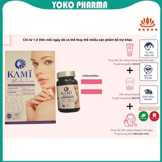 [Hồi Xuân] Bổ Sung Collagen Thủy Phân KAMI WHITE LOVE 50 viên Collagen Nhập Khẩu Ý - Yoko Pharma