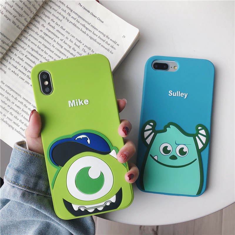 3D Cartoon Cute Sulley Mike Silicone Case Iphone 11 Pro Max 6 6S 6Plus  6sPlus 7 8 7Plus 8Plus X XS MAX XR Soft Cases phone Cover | Shopee Việt Nam