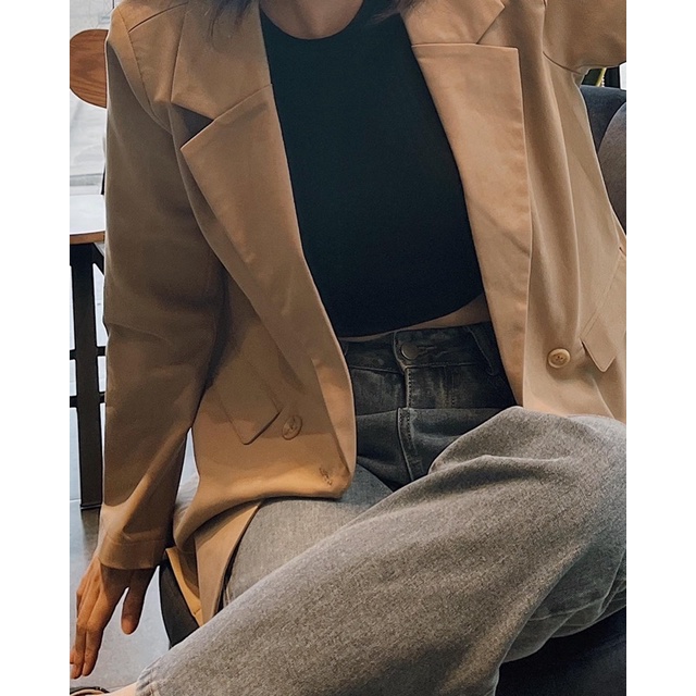 RUCHAN Áo Suit cơ bản Blazer Vest độn vai (nhiều màu) | BigBuy360 - bigbuy360.vn