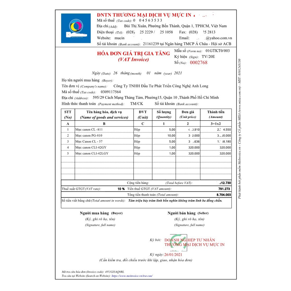 Mực in phun Canon CL-57 dùng cho máy in E480, E400, E460 - Hàng Canon Việt Nam