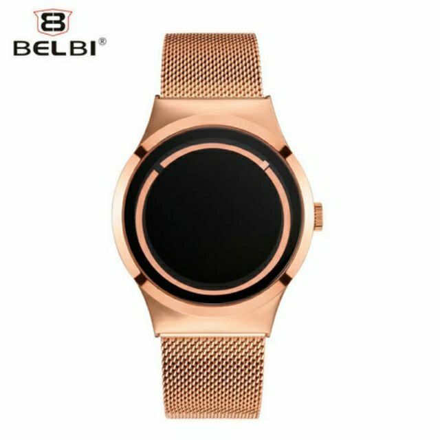 ( Thanh lý 439 --&gt;339k) Đồng hồ nam BELBI 5888 mặt đá đen Fullbox chính hãng