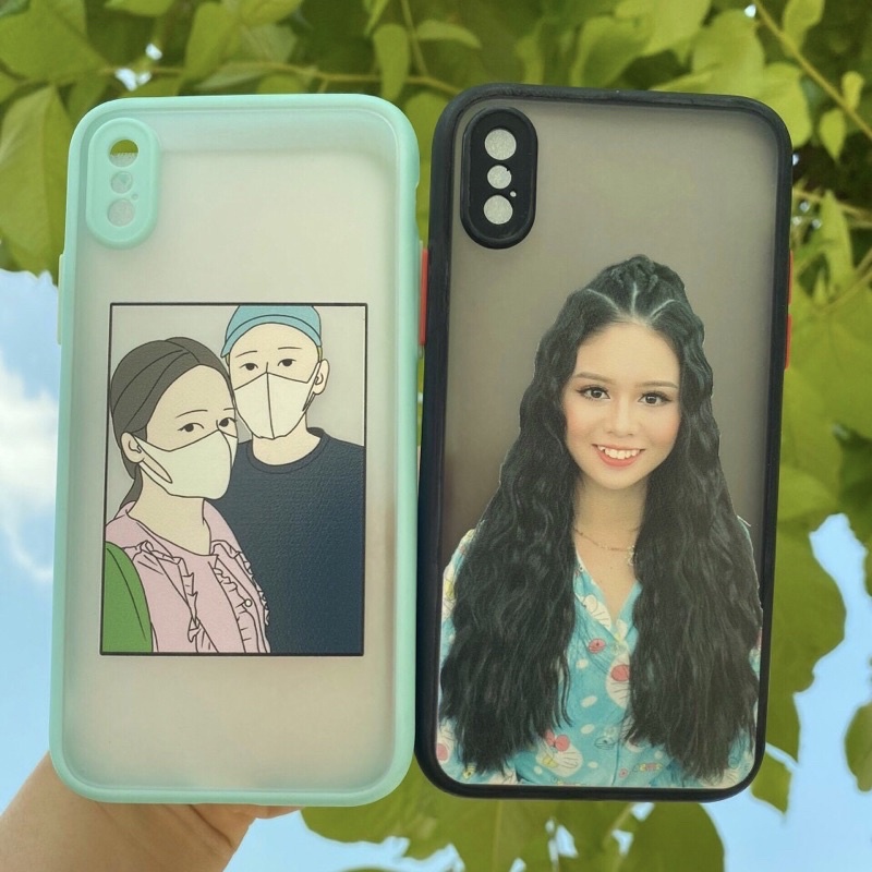 Ốp nhựa nhám basic bảo vệ cam in ảnh, vẽ lineart theo yêu cầu