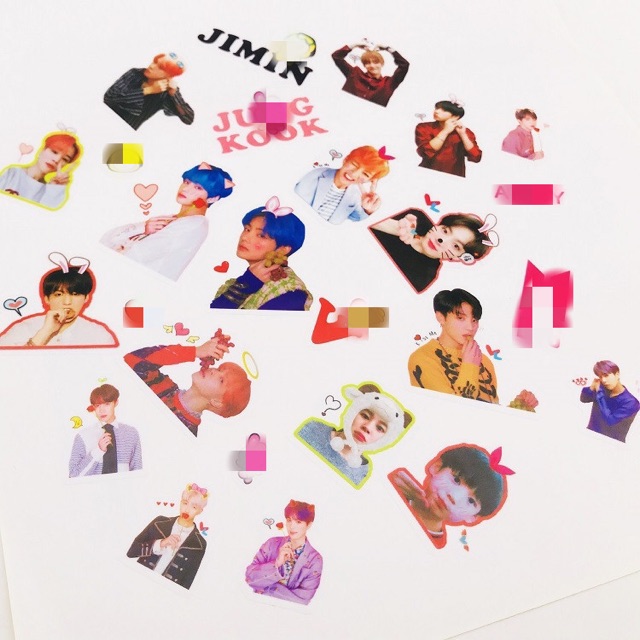 Sticker dán BTS - Sticker trong suốt BTS - Hình dán BTS